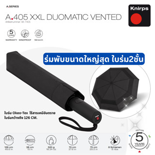 A.405 ร่มพับขนาดใหญ่สุด ใบร่ม2ชั้น ชนิด duomatic เหมาะสำหรับ…