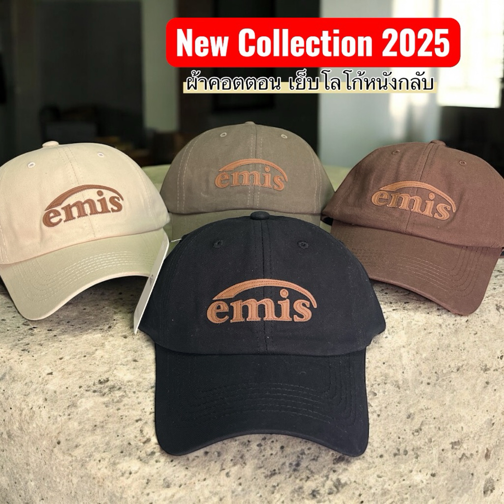 New2025หมวกเบสบอล ผ้าคอตตอนแบบหนา งานป้ายแท็คมีโลโกเย็บหนัง สลักโลโก้ที่สายปรับระดับ ใส่สบาย