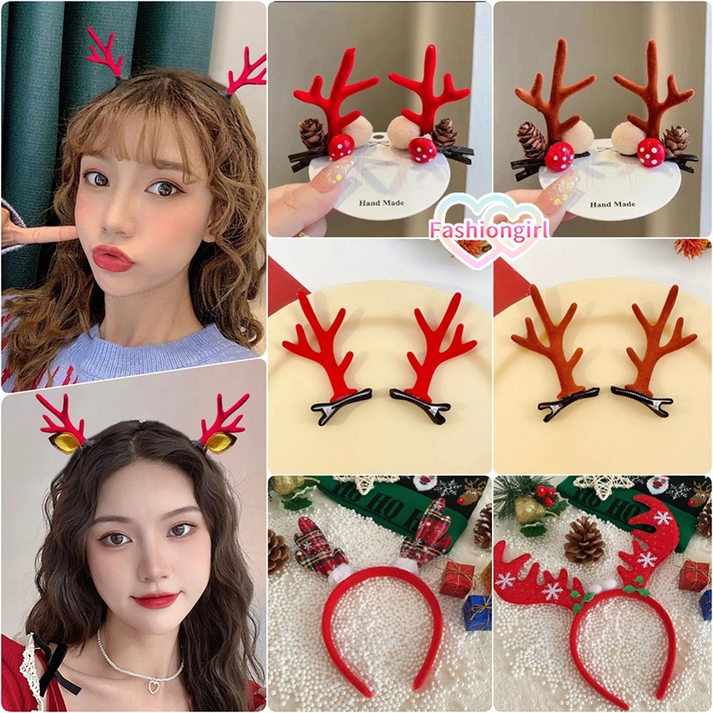 Fashion girl🎁🎁เครื่องประดับผมคริสต์มาส หลากหลายสไตล์ กิ๊บติดผมและที่คาดผม สไตล์แฟชั่นใหม่ๆ สไตล์น่ารัก ราคาถูกที่สุด
