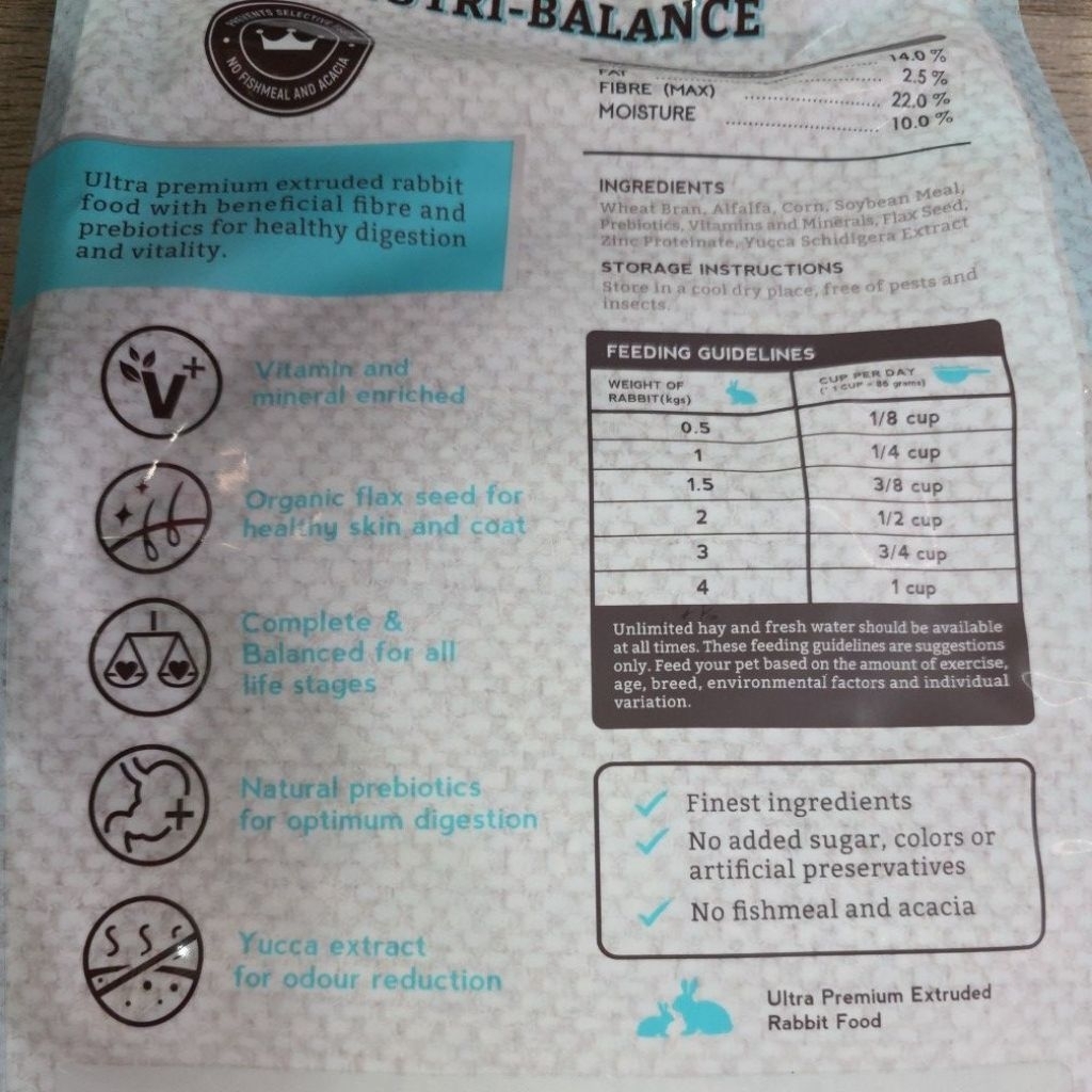 อาหารกระต่ายbis อาหารเม็ดกระต่าย อาหารแกสบี้ 2kg. - รูปที่ 4