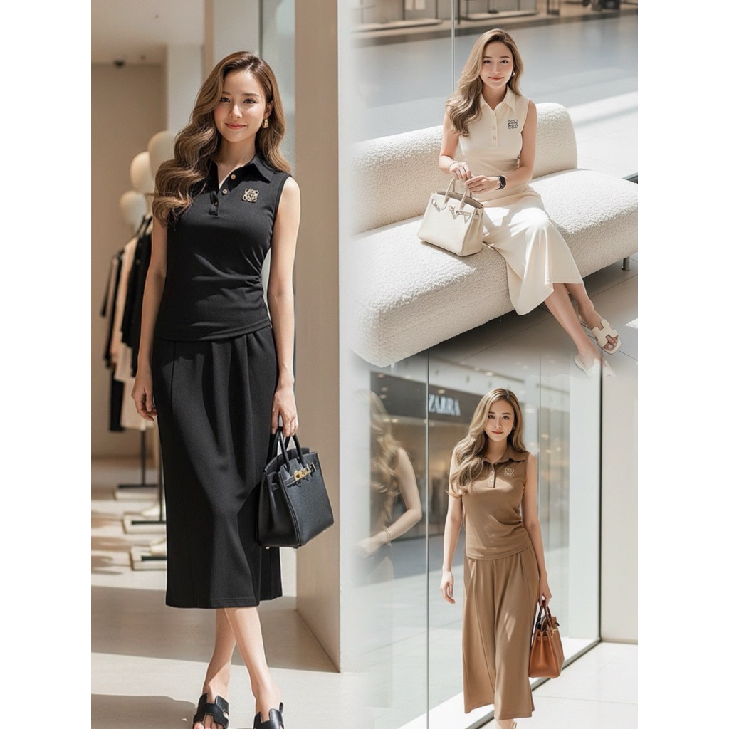 #Cotton Candy 🍭 ชุดเซตเสื้อ+กระโปรงยาวฟรีไซส์