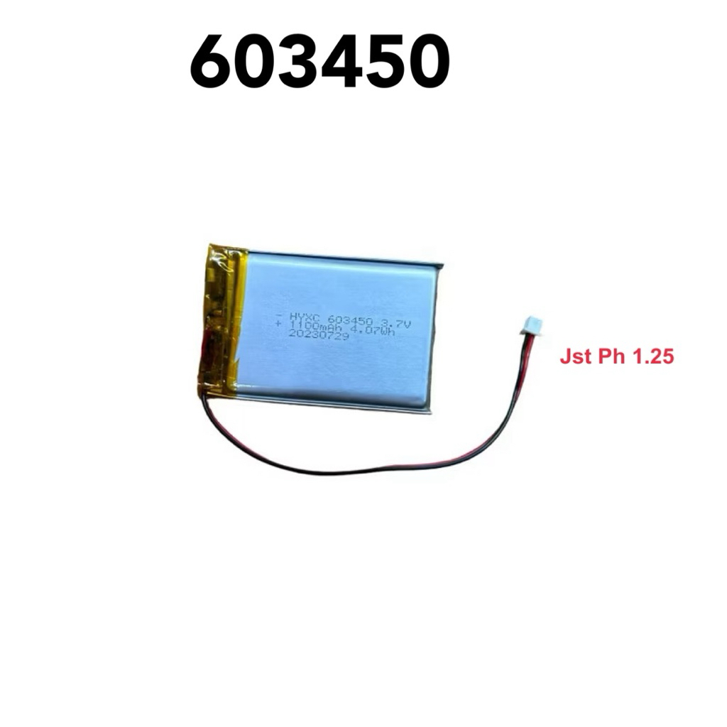 603450 1100mah เข้าหัว jst1.25 แบตเตอรี่ ตาชั่งจับเวลากาแฟ Felicita Arc (Espresso Scale)