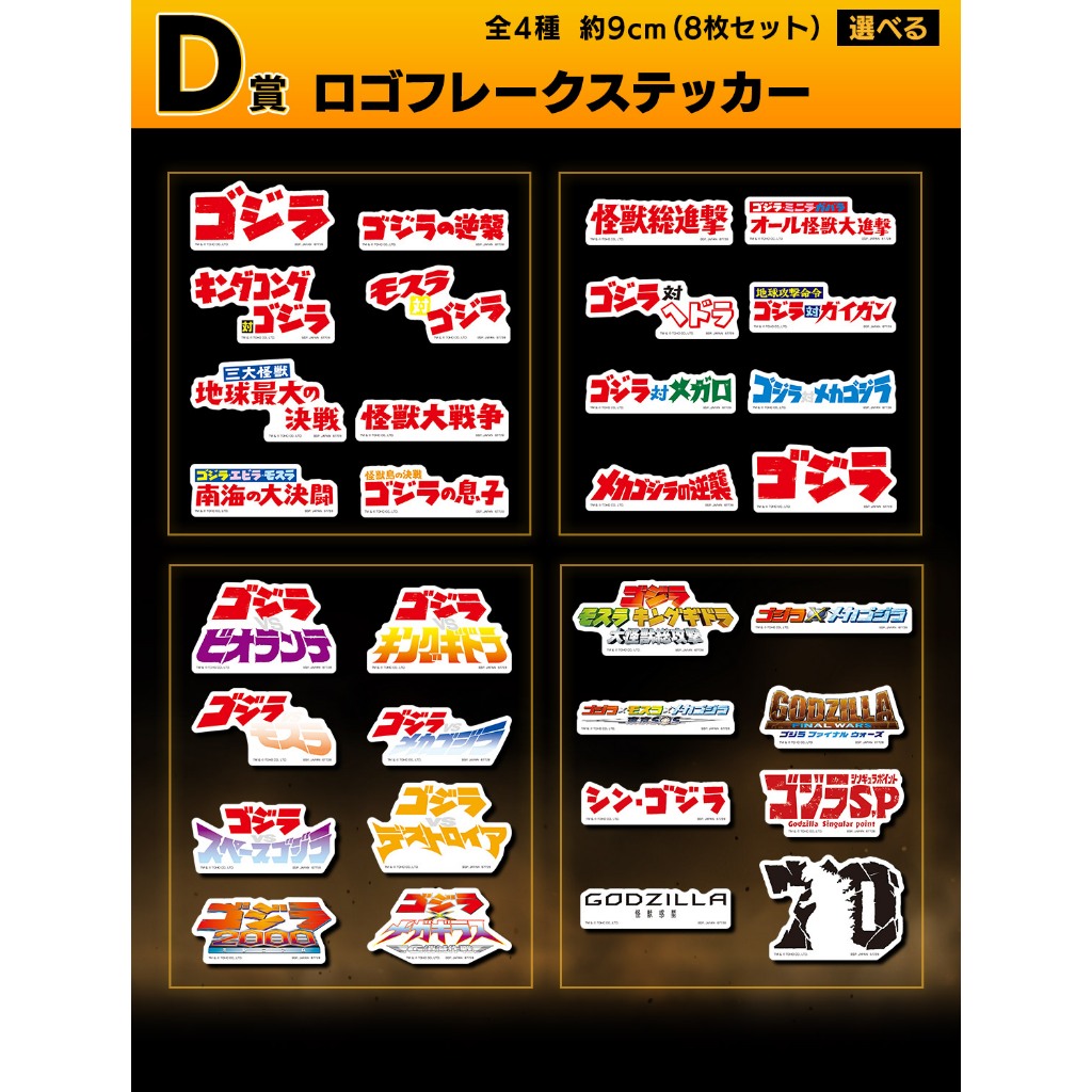 Godzilla Ichiban Kuji Giant Monsters Legend G Prize D [67728]Sticker งานแท้ ของใหม่ ในซีน
