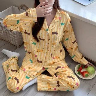 🔥ผ้าไหมญี่ปุ่น🔥อก 42-50 นิ้ว ไซร์ L-4XL ชุดนอนแขนยาว-ขายาว เนื้อผ้าเกรดพีเมี่ยม พร้อมส่งจากไทย