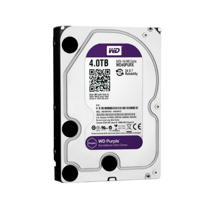 พร้อมส่ง มือสอง | ฮาร์ดดิสก์ 4 TB 3.5 INCH HDD WD PURPLE - SATA3 ( WD40PURZ )