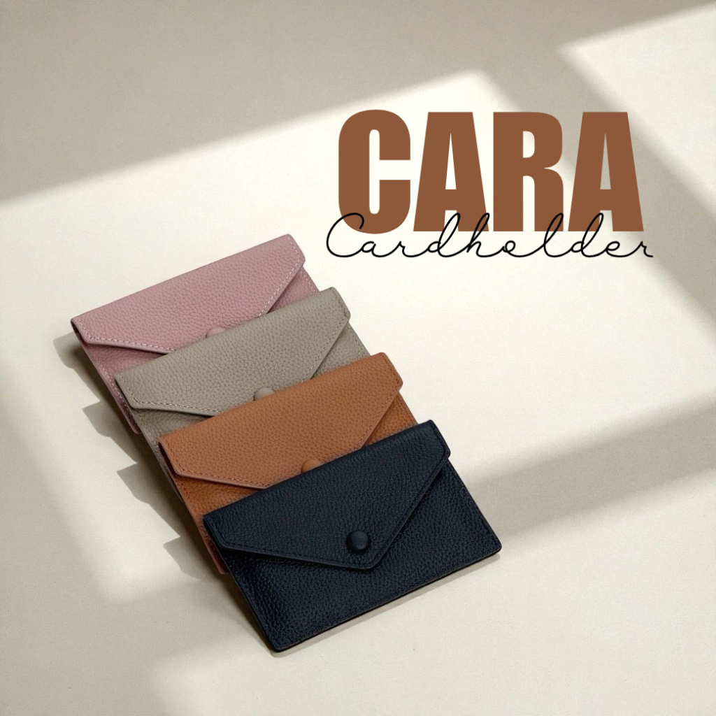 กระเป๋าใส่บัตร หนังแท้ Cara : 4 สี