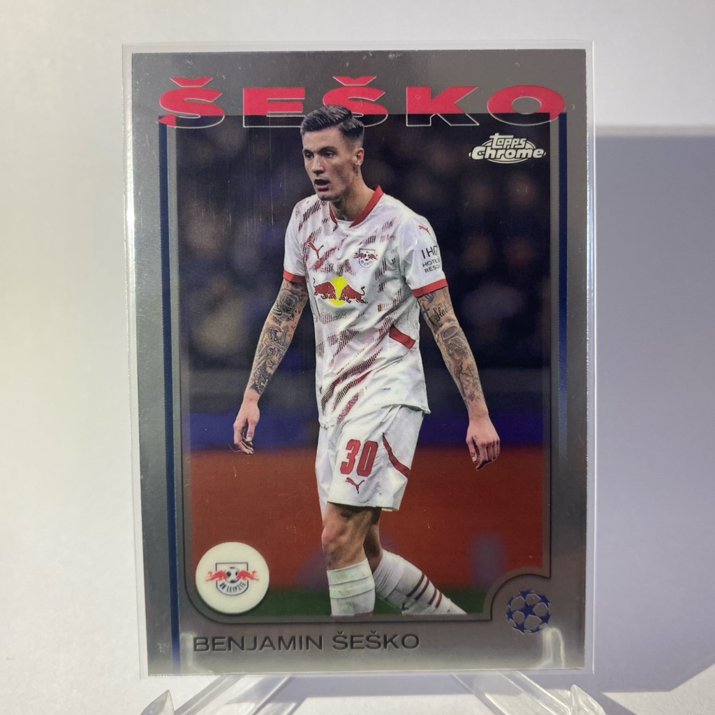 การ์ดนักฟุตบอล BENJAMIN SESKO, LEIPZIG, TOPPS CHROME 2025