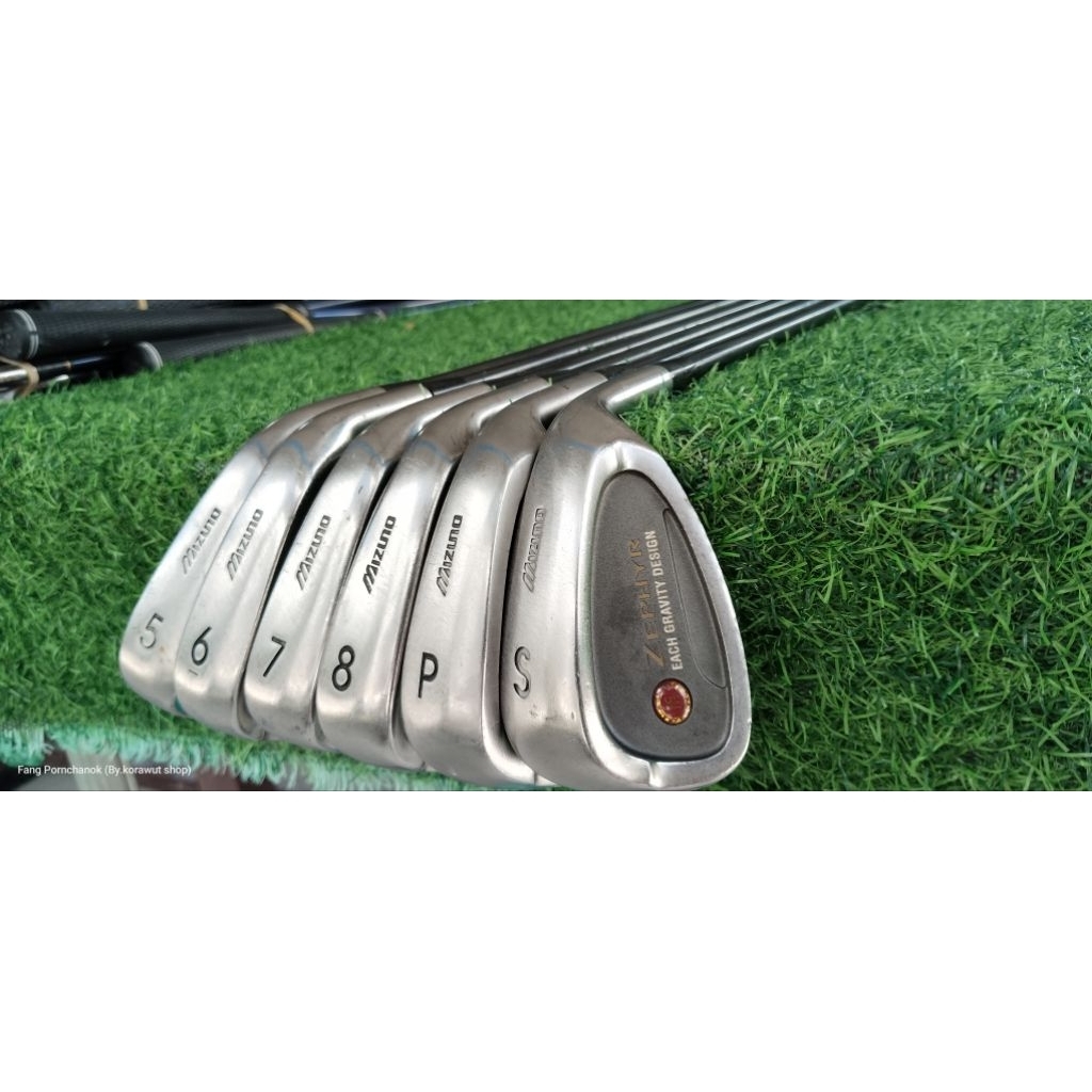 ไม้กอล์ฟมือสอง ชุดเหล็ก Mizuno Zephyr มีเหล็ก 5-6-7-8-*-P-S (ขาดเหล็ก9 ).-ก้านกราไฟต์. Flex.R-ก้านดี