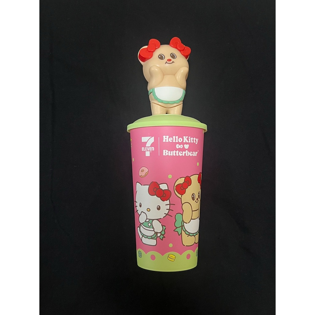 [สินค้าพรีเมี่ยม 7-11 พร้อมส่ง ใหม่ล่าสุด] แก้วน้องเนยดุ๊กดิ๊ก Hello Kitty x Butterbear