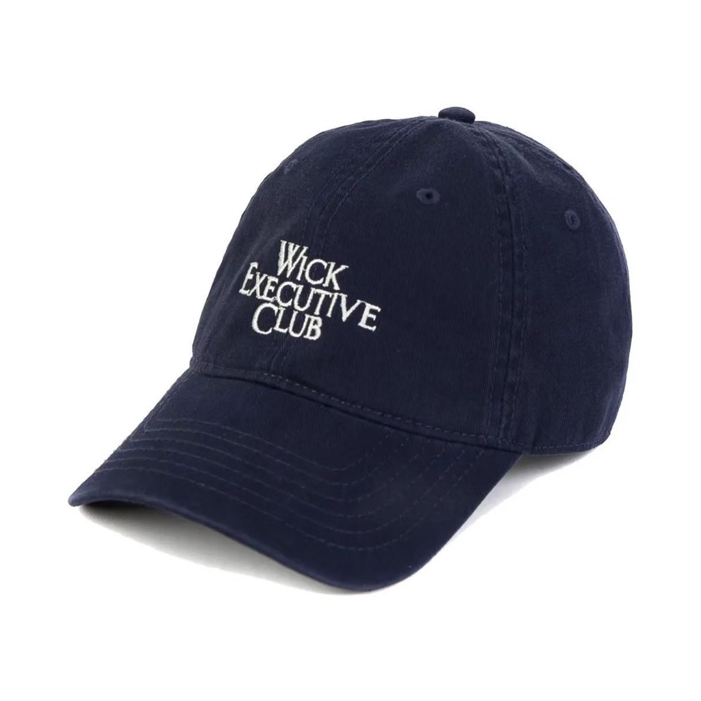 พร้อมส่ง หมวกเกาหลีของแท้ WICK EXECUTIVE CLUB WASHING CAP NAVY สีกรมใส่ครั้งเดียวสภาพดีมาก Used like