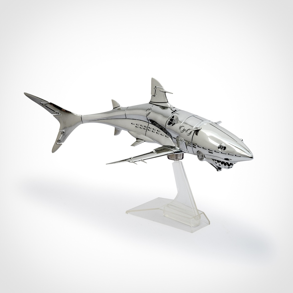HAJIME SORAYAMA SHARK 1/10 SCALE SILVER