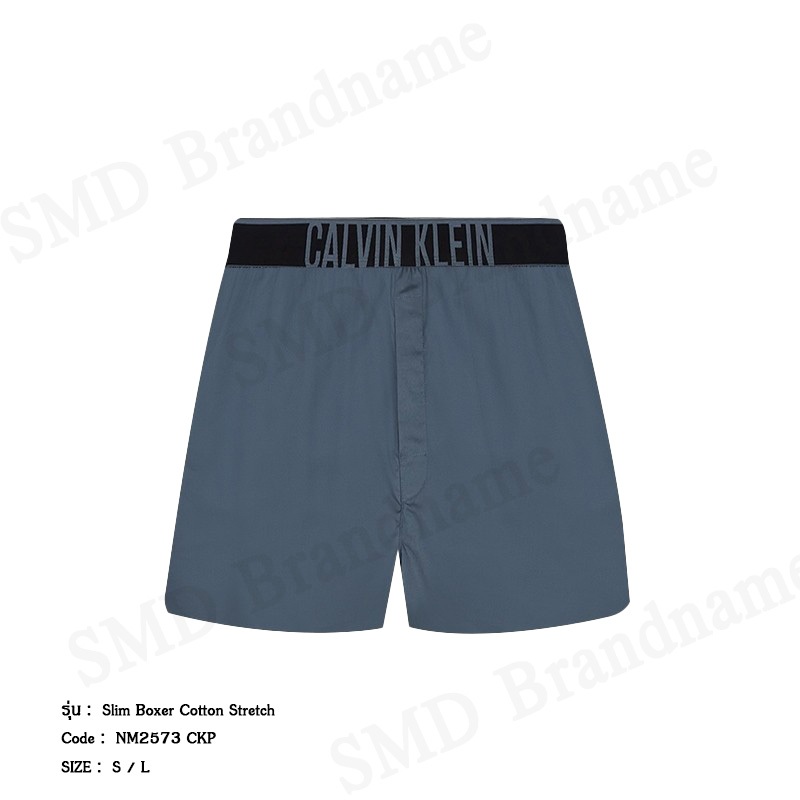 Calvin Klein กางเกงขาสั้นผู้ชาย รุ่น Slim Boxer Cotton Stretch Code: NM2573 CKP