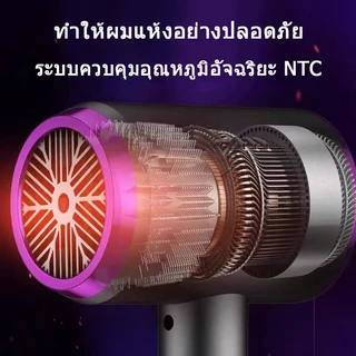 KENTO LITE ไดร์เป่าผมความเร็วสูง 1800W เป่าแห้งไวใน 10 วินาที อุณหภูมิคงที่ ปรับได้ 3 ระดับ แถมหัวเป่า ปกป้องผม