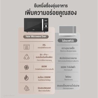 Haier ไมโครเวฟ มัลติฟังก์ชัน 3in1 ระบบอุ่น ย่าง อบ ความจุ 25 ลิตร รุ่น HSMW-CE2501
