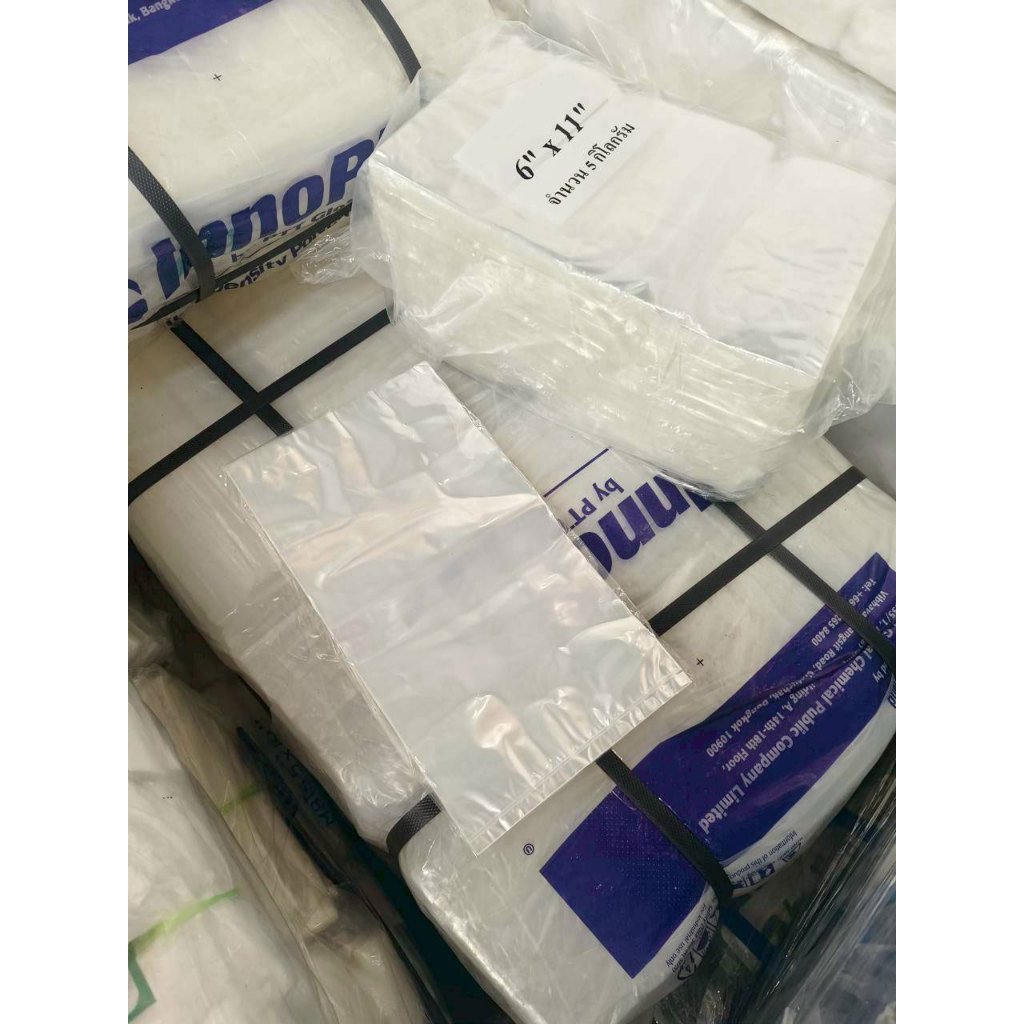 ถุงร้อนใส PP ขนาด 6x11 บรรจุ 1/2 กก.แพ็ค