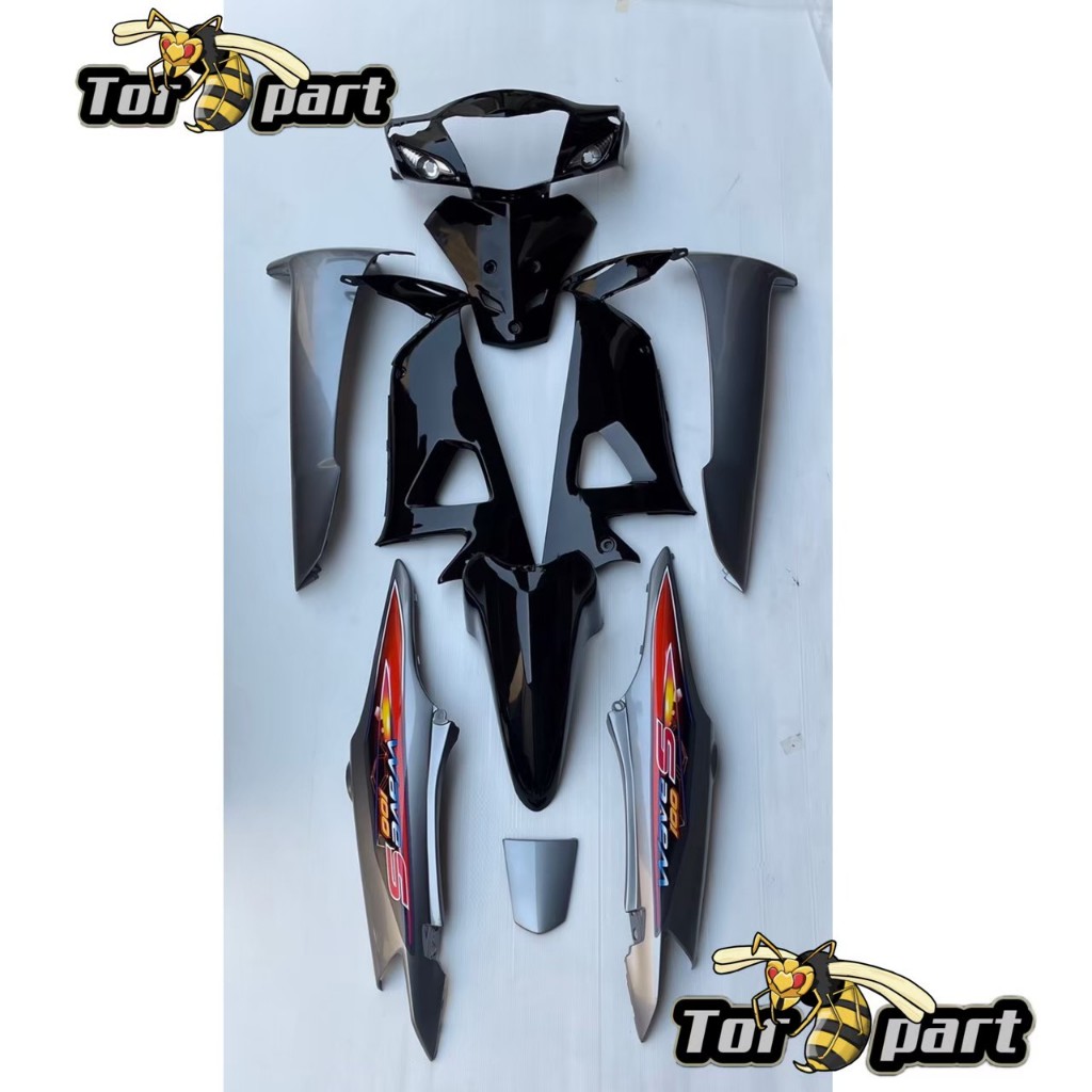 ชุดสีเวฟ 100 S ยูบ๊อก  ชุดสี wave 100 S  สินค้าเกรดงานARM ( สี ดำ-เทา ) สอบถามทักแชท