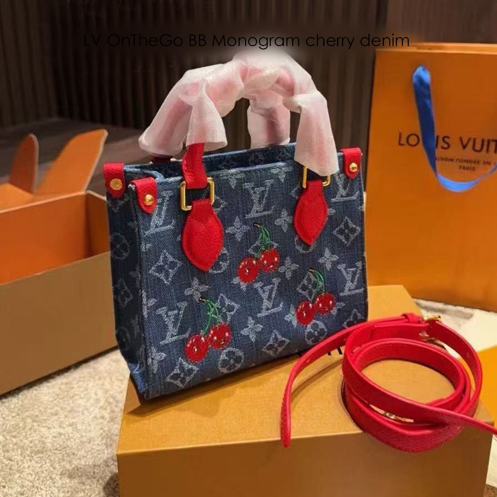 LV OnTheGo BB Monogram cherry denim 18cm [สินค้า Outlet]