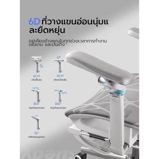 Xpanse X904 เก้าอี้สุขภาพ รองรับเอวโดยรอบ เก้าอี้สำนักงาน แขนกลไก6D ไดนามิก ตาข่ายระบายอากาดี นั่งยาวม่เมื่อย เก้าอี้พัก