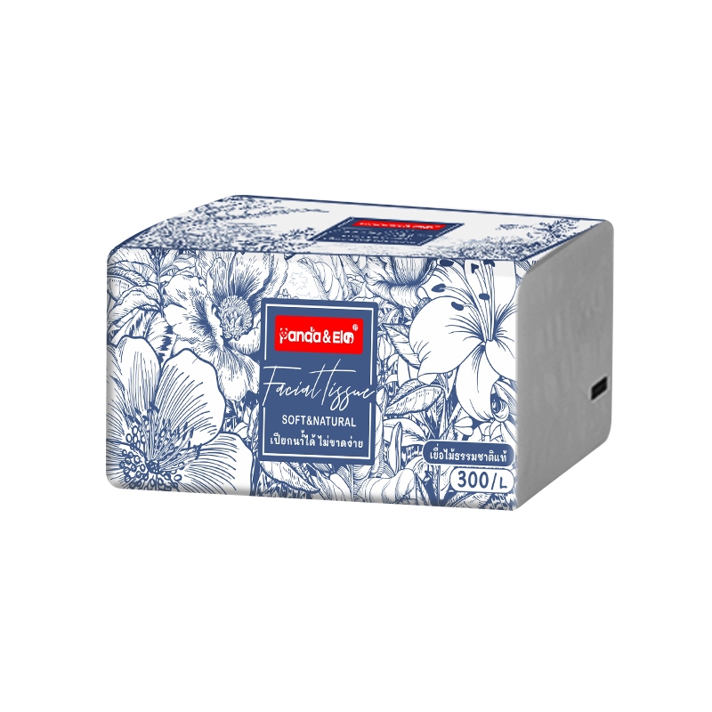 Panda&ele 【24 ห่อ】กระดาษทิชชู่ หนา 5 ชั้น นุ่ม พิเศษ มี 300 แผ่น/ห่อ  กระดาษเช็ด  ใช้งานง่าย ใช้ได้ทั้งในบ้าน ร้านอาหาร - รูปที่ 3
