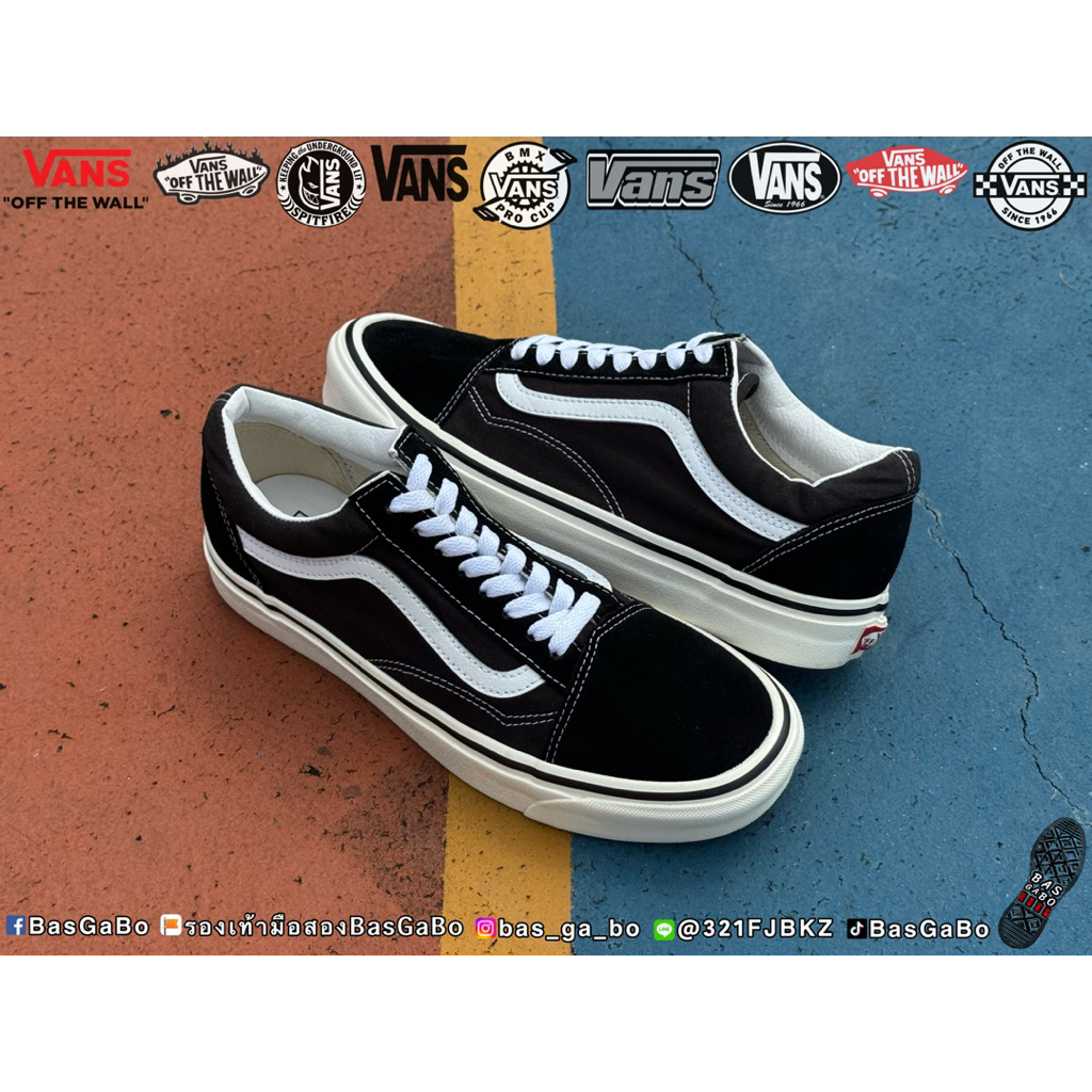 VANS OLD SKOOL 36 DX ANAHEIM FACTORY BLACK รองเท้ามือสอง รับประกันแท้ รองเท้าVansมือสอง Vansมือสอง ร
