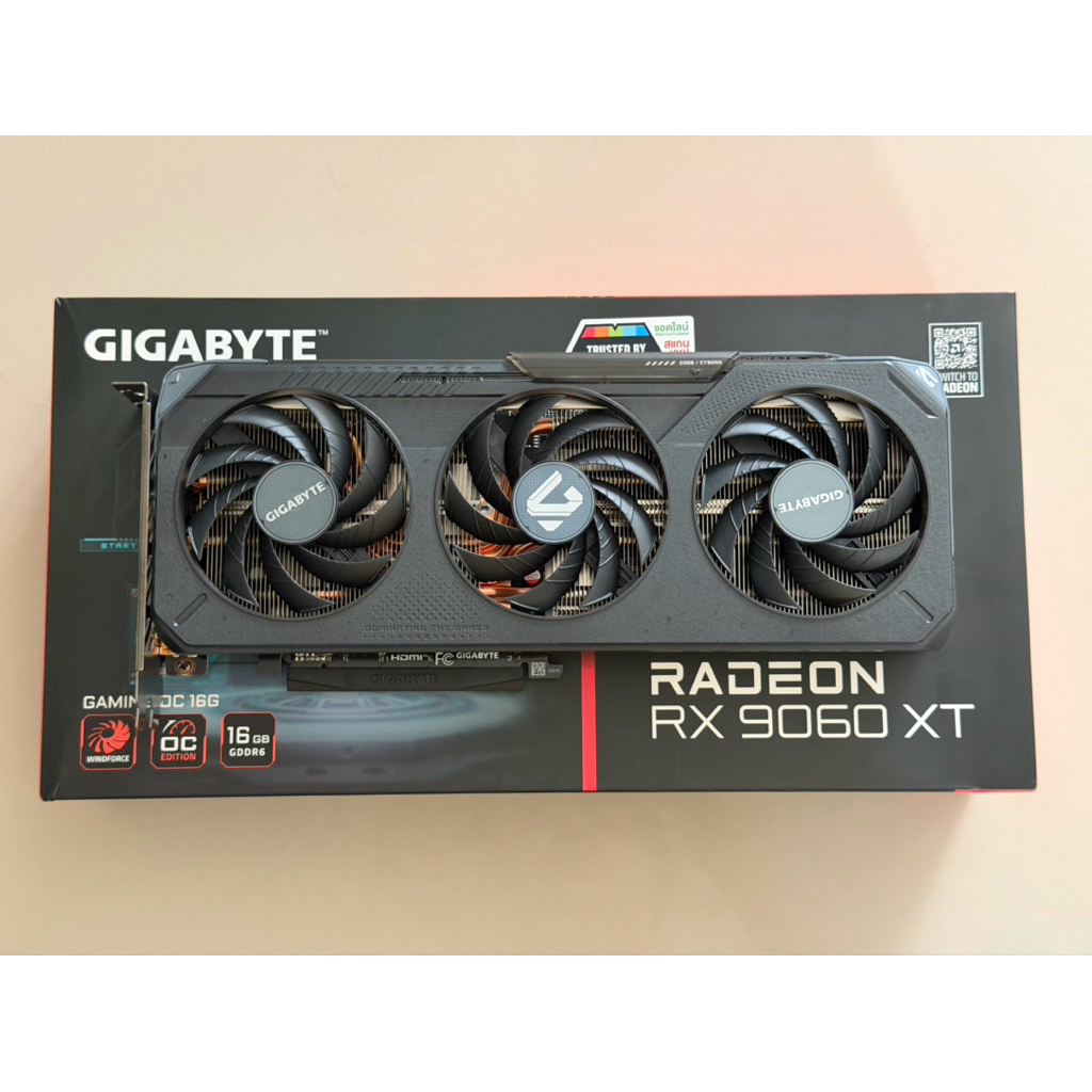 RX9060XT 16GB GIGABYTE GAMING OC  มือสอง ประกันศูนย์ไทย (มีของพร้อมส่ง)