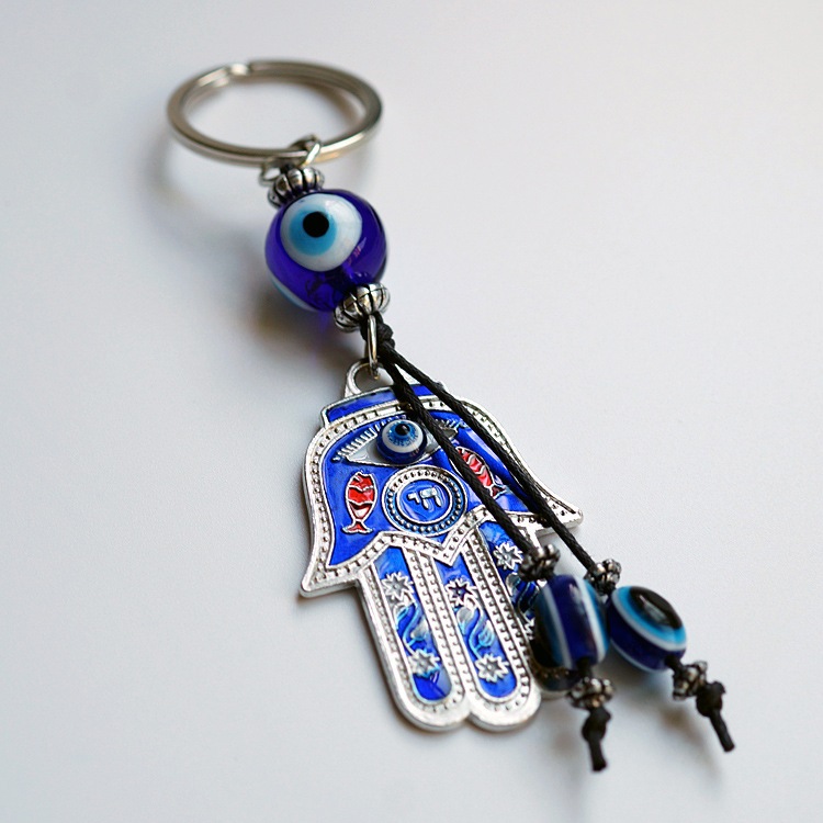 พวงกุญแจ ดวงตาปีศาจ Evil eye นัยน์ตาปีศาจ เครื่องรางนำโชค ขับไล่สิ่งชั่วร้าย เสริมฮวงจุ้ย ห้อยโทรศัพท์ จี้ห้อยมือถือ ราคา ถูกที่สุด ดีลบีเคเค แกลเลอรีภาพที่ 6