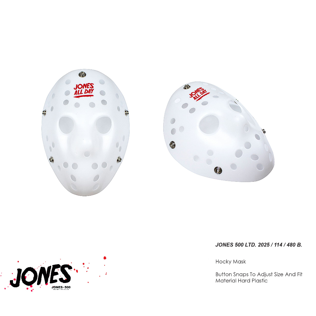 114-2025 : JONES Halloween Day / White / Hockey Mask 480 B.