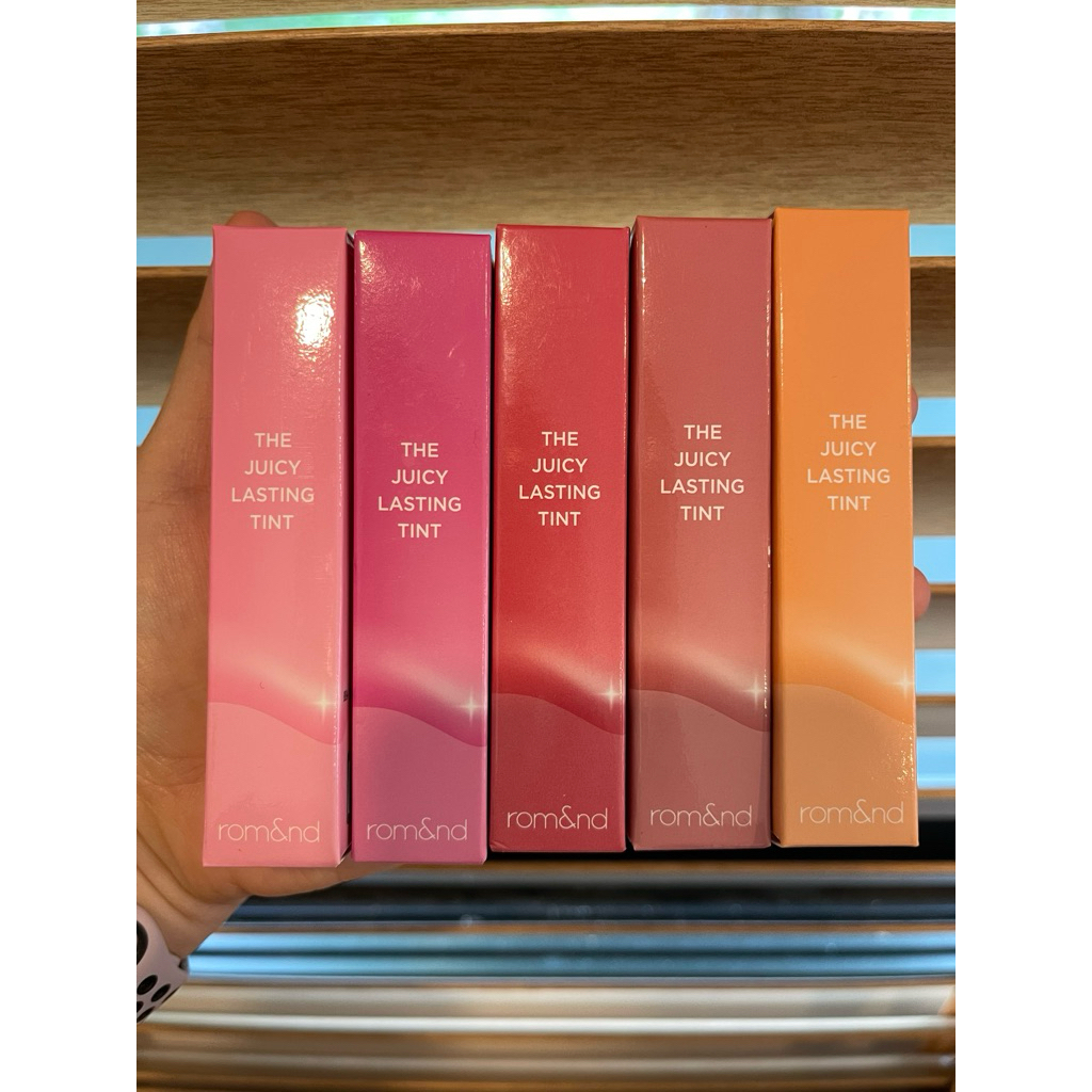 [แท้/ส่งไว]💛Romand The Juicy Lasting tint 🍒 ลิปทินส์สีแวววาว ติดทน สีชัด ลิปฟิลเลอร์