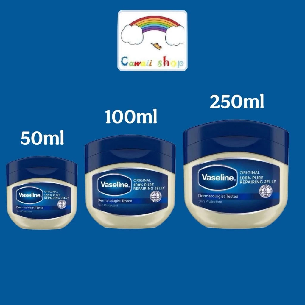 Vaseline Pure Repairing Jelly Original ผลิตภัณฑ์บำรุงริมฝีปากและผิวกาย ขนาด 50ml , 100ml , 250ml