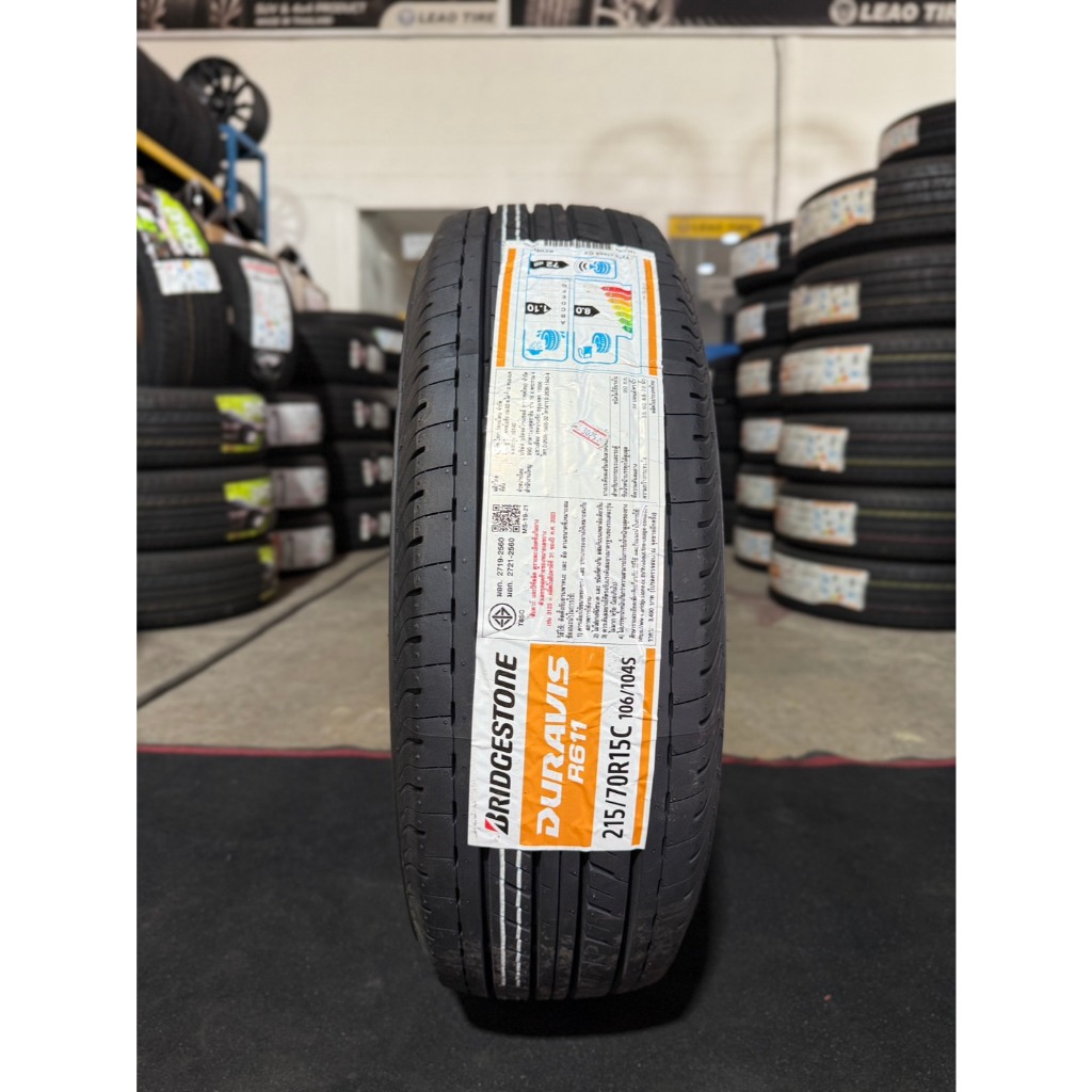 ยางBRIDGESTONE215/70R15Cรุ่นR611ยางปี2025(ราคาต่อเส้น)