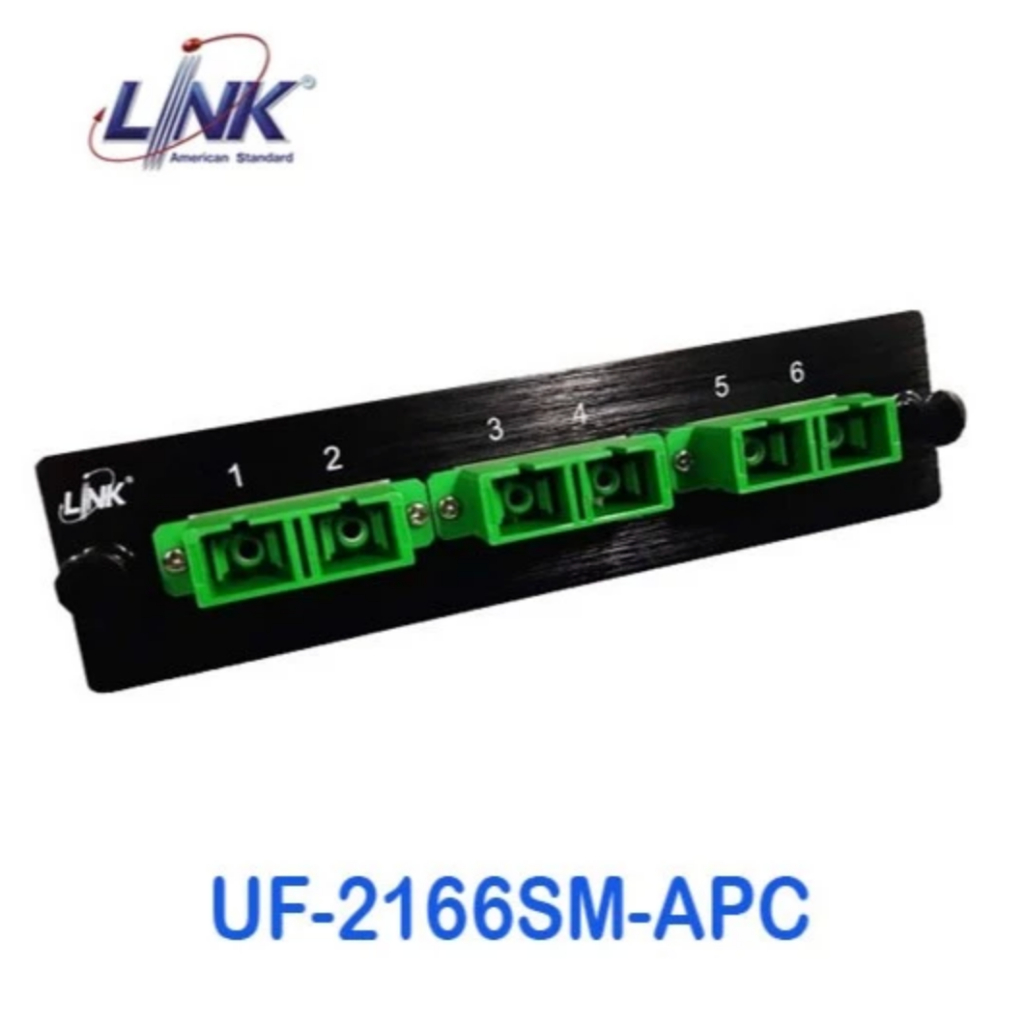 พร้อมส่ง Link UF-2166SM-APC Fiber Optic 3 SC Duplex Snap-In Adapter Plate (SM & APC)
