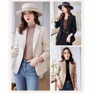 เสื้อเกาหลี ทํางาน ผู้หญิง ขาว สูท ออกงาน ครอบ น่ารัก สาวอวบ เสื้อแฟชั่น white cardigan