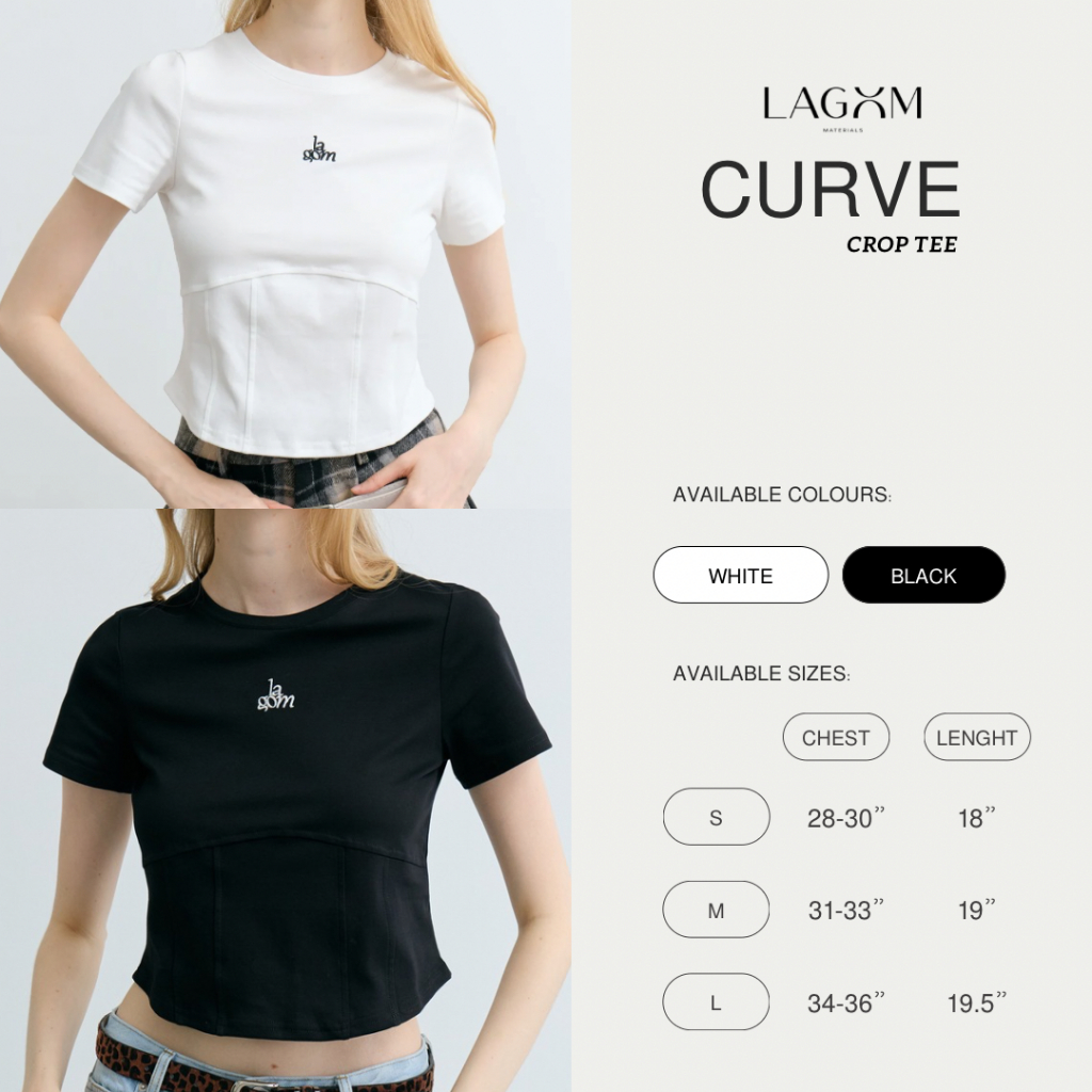 Lagommaterials - Curve Crop Tee
