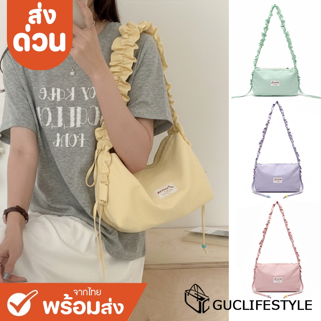 ส่งด่วน GUCSELECTED(B2520) กระเป๋าผ้าสะพายไหล่ผ้าไนล่อน ป้ายsozakkaมี4สี