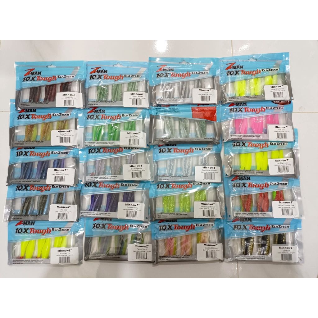 Z-Man Minnow Z 3" สำหรับปลากระพง ช่อน ชะโดมีให้เลือก18สี