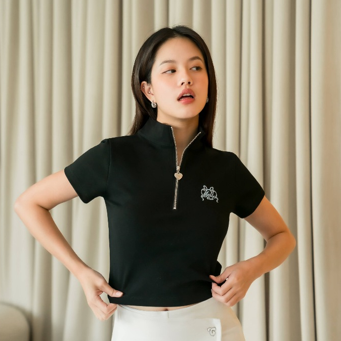 Clothesmello | Zipper Collar Mini Tee