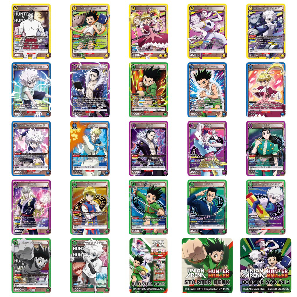 🔥มีของพร้อมส่ง🔥 ของแท้ การ์ดภาษาญี่ปุ่น Union Arena Hunter X Hunter HTR  Foil SR Singles ขายแยกใบ
