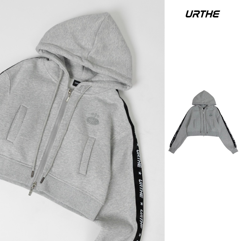 URTHE -  เสื้อฮู้ด ครอปซิป รุ่น RAD CROP HOODIE
