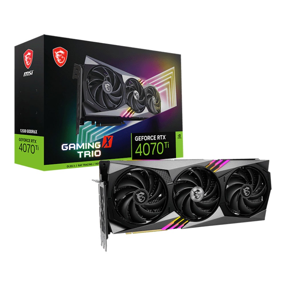 VGA  MSI GEFORCE RTX 4070 TI GAMING X TRIO 12G - 12GB GDDR6X