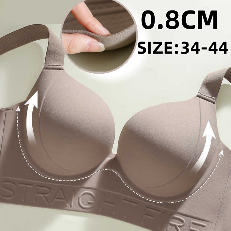 🔥34CDE-44CDE🔥เสื้อชั้นในผู้หญิง เสื้อชั้นในไซส์ใหญ่ ไม่มีห่วงเหล็ก นุ่ม ใส่สบาย รวบและยกกระชับ ปีกข้างกว้าง ไม่หลุดง่าย