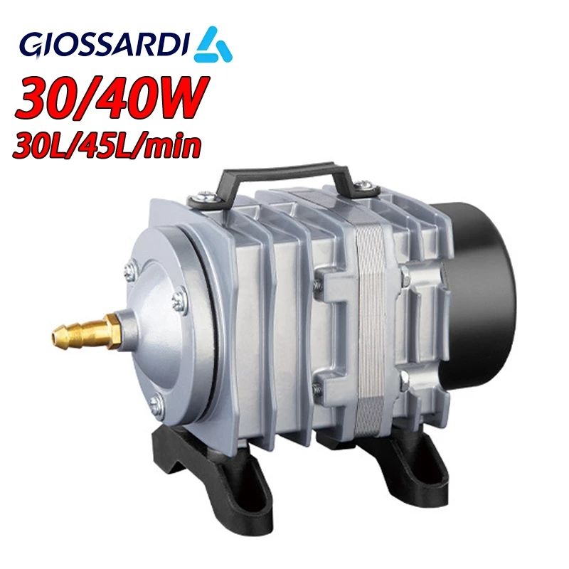 GIOSSARDI 30/40Wปั๊มออกซิเจน ปั๊มลมลูกสูบ เครื่องเติมอากาศ ปั๊มลม ออกซิเจนตู้ปลา ออกซิเจนกุ้ง ปั๊มบ่อปลา ปั๊มตูู้ปลา