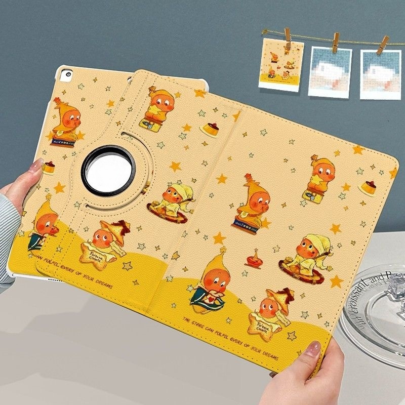 🌻24 ชั่วโมง🌻case for ipad Air8 2025 Pro13 Air6 หมุน 360° เจ้าตัวน้อยน่ารัก สำหรับ iPad Gen8 Gen12