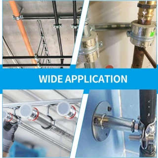 แคล้มป์รัดท่อ สแตนเลส stainless steel bracket clamp ปรับได้ 30-50 มม. อุปกรณ์คลิปหนีบท่อน้ํา สเตนเลส 304 เข็มขัดรัดท่อ