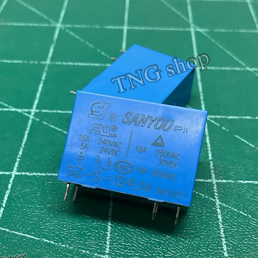 รีเลย์ Sanyou  SZ-S-124LM  24VDC /SZ-S112LM 12VDC 6ขา  หน้าคอนแทค 16A 250VAC (ของแท้) พร้อมส่ง