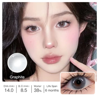 Magister & Realcon คอนแทคเลนส์ 14MM Ochre Contact Lens 6 เดือน Graphite คอนเทนท์เลนส์ Brown/Gray คอนแทคเลนส์สายตา