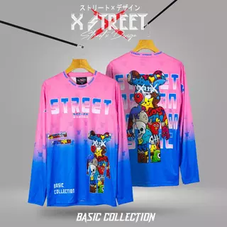 [พร้อมส่งจากไทย] namsap XStreet TeddyBearBrick หมีแขนยาว เสื้อยืดแฟชั่นUnisex คอกลมแขนยาว ผ้าไมโครฯพิมพ์ซับลิเมชั่น