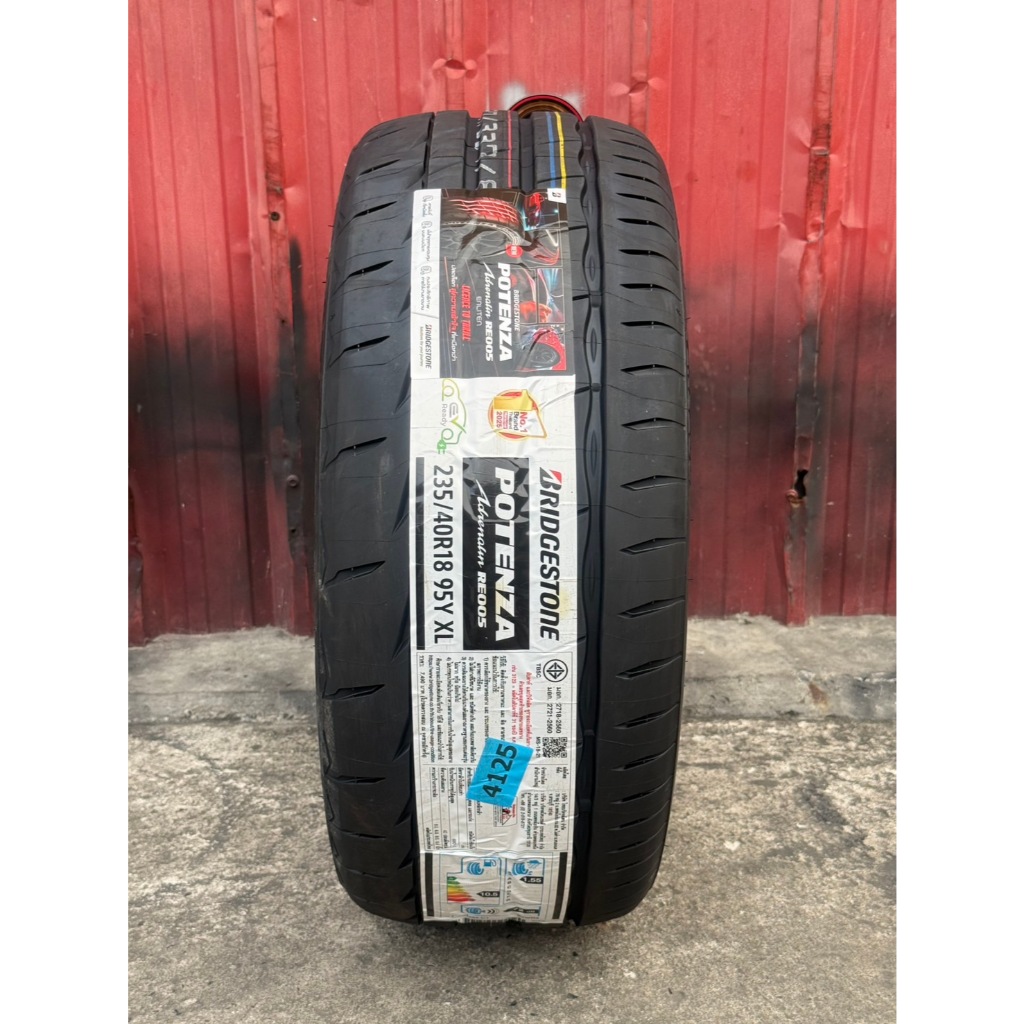 ยางบริสโตน Bridgestone รุ่น RE005 ขนาด 235/40R18 ยางปี 2025 ราคาต่อเส้น แถมฟรีจุ๊บลมยาง