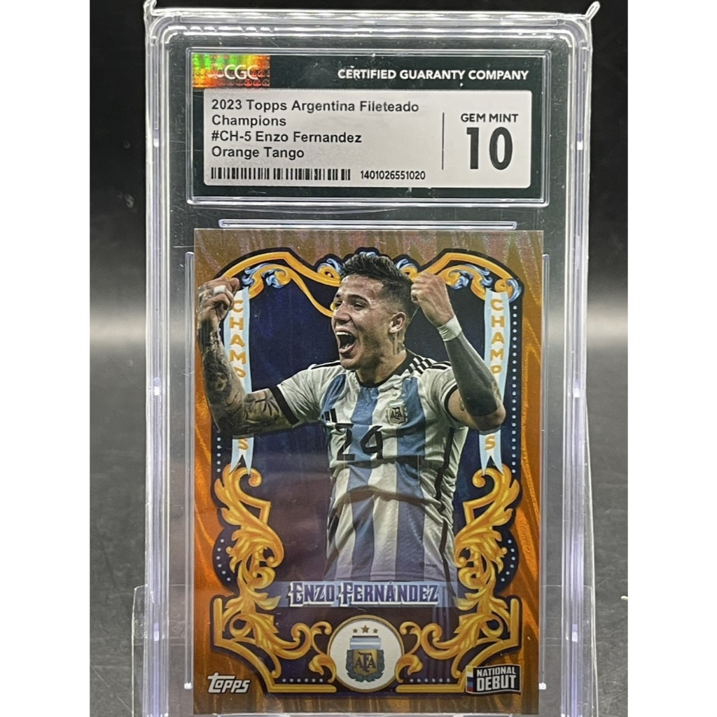 2023 Topps Argentina Fileteado Champions – Enzo Fernández “Orange Tango” #CH-5 (CGC 10 Gem Mint)