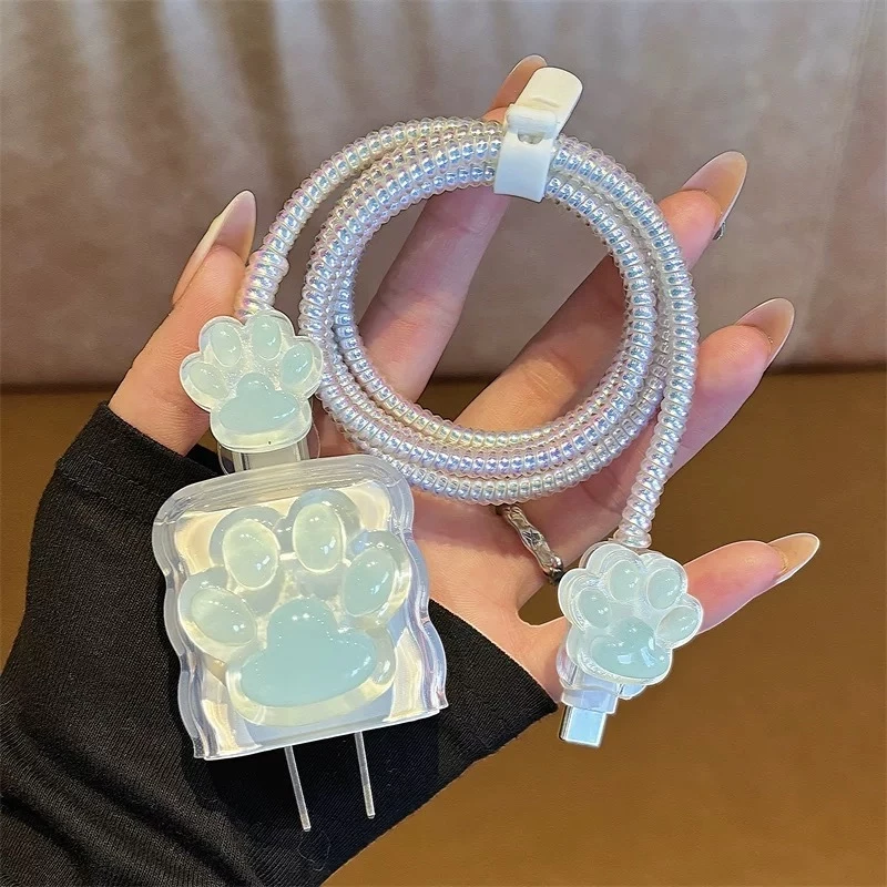 Cable Bite เคสสายชาร์จ Apple 18W/20W ลายการ์ตูน 5ชิ้น/ชุด thumbnail 4