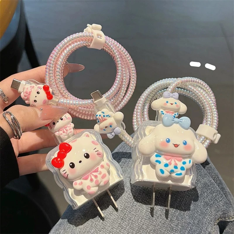 Cable Bite เคสสายชาร์จ Apple 18W/20W ลายการ์ตูน 5ชิ้น/ชุด thumbnail 3